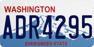 WA license plate ADR4295