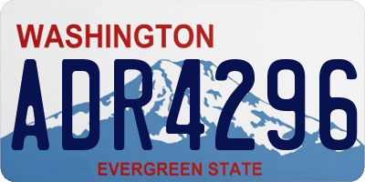 WA license plate ADR4296