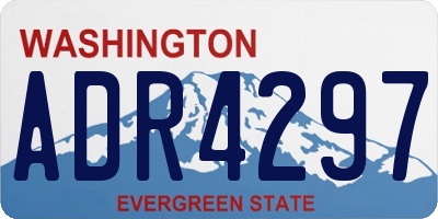WA license plate ADR4297