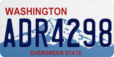 WA license plate ADR4298