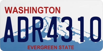 WA license plate ADR4310