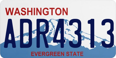 WA license plate ADR4313