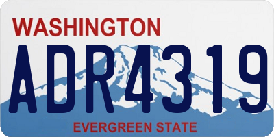 WA license plate ADR4319