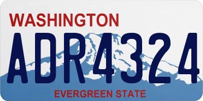 WA license plate ADR4324