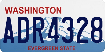 WA license plate ADR4328