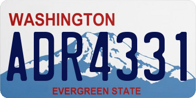 WA license plate ADR4331
