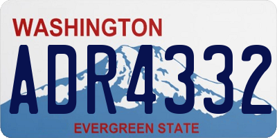 WA license plate ADR4332