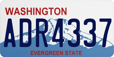 WA license plate ADR4337