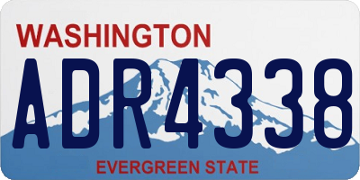WA license plate ADR4338
