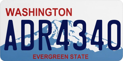 WA license plate ADR4340