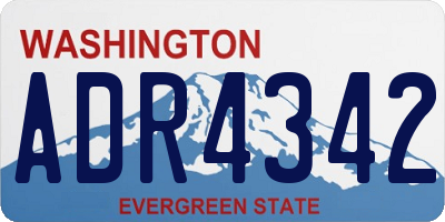 WA license plate ADR4342