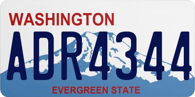 WA license plate ADR4344