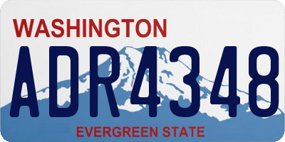 WA license plate ADR4348