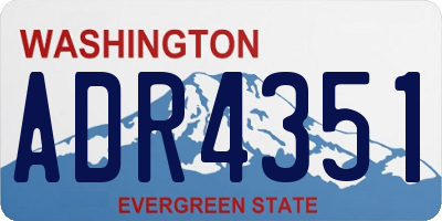 WA license plate ADR4351