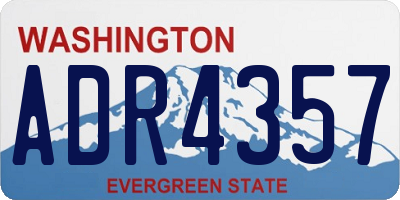 WA license plate ADR4357