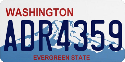 WA license plate ADR4359
