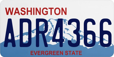 WA license plate ADR4366