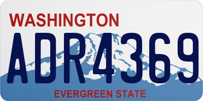 WA license plate ADR4369