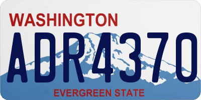 WA license plate ADR4370