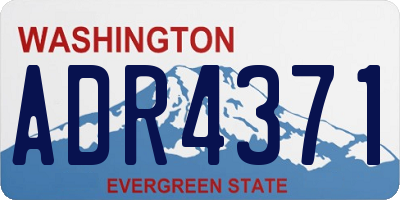 WA license plate ADR4371