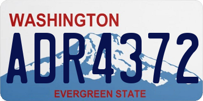 WA license plate ADR4372