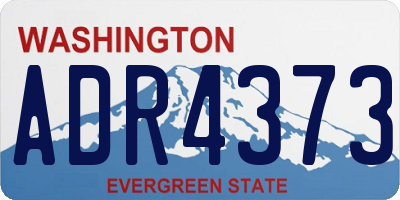 WA license plate ADR4373