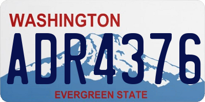 WA license plate ADR4376