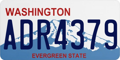 WA license plate ADR4379