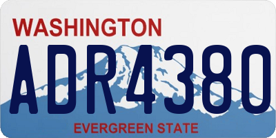 WA license plate ADR4380
