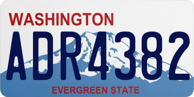 WA license plate ADR4382