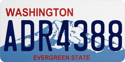 WA license plate ADR4388