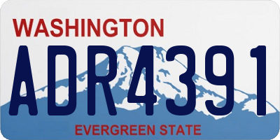 WA license plate ADR4391