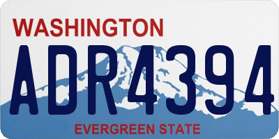 WA license plate ADR4394