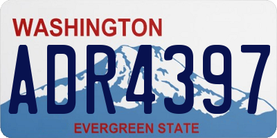 WA license plate ADR4397