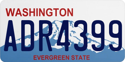 WA license plate ADR4399