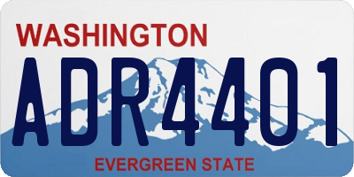 WA license plate ADR4401