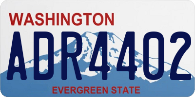 WA license plate ADR4402