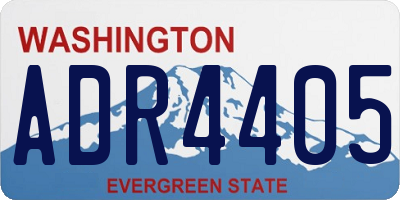 WA license plate ADR4405