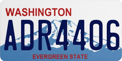 WA license plate ADR4406