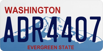 WA license plate ADR4407