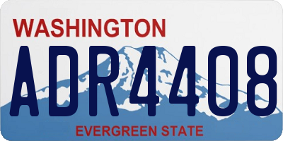 WA license plate ADR4408