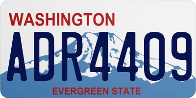 WA license plate ADR4409