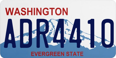 WA license plate ADR4410