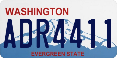 WA license plate ADR4411