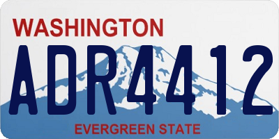 WA license plate ADR4412