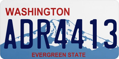 WA license plate ADR4413
