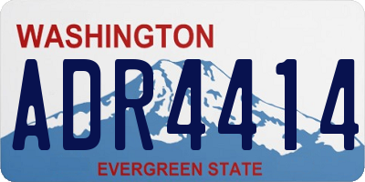 WA license plate ADR4414