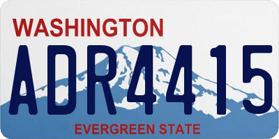 WA license plate ADR4415