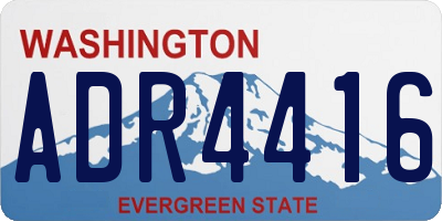 WA license plate ADR4416