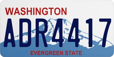 WA license plate ADR4417